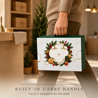 Faltbare Handliche Wellpappe-Geschenkbox mit Griff, Individuelles Logo Weihnachts-Nuss-Verpackungsbox, Recycelbare Papier-Geschenkkartons