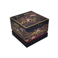 Boîte-cadeau de gâteau de lune de carton rigide de base de couvercle imprimé par conception de luxe pour le dessert pâtisserie biscuit gâteau impression offset avantage UV