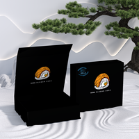 Emballage de boîte à sushi magnétique biodégradable Boîte à sushi personnalisée colorée de luxe à emporter Boîte d'emballage à emporter pour sushi à l'encre de soja