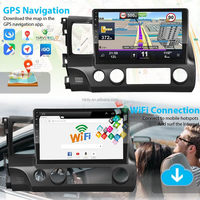 Hikity pour Honda Civic 2006-2011 10.1 "8 Core 4 + 64G Android Autoradio Stéréo 4G LTE/Carplay/Android Auto/GPS/WiFi/DSP/AM/EQ OEM