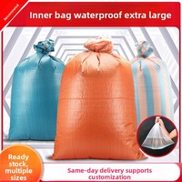 Sac en plastique tissé extra-large double couche en film PPPE imperméable, doublure intérieure pour vêtements, emballage logistique, sac de transport en plastique effet peau de serpent