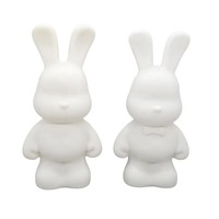 Adornos de Conejo Fluido para Manualidades DIY al por Mayor, Artesanías de Resina Hechas a Mano con Patrón de Animal Esculpido para Regalos y Figuras de Modelo