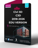 Software DIGILICEN Civi 3D C3D EDU Personalizado, Suscripción de Licencia de 1 Año, Instalación en DVD para Linux MAC 3PC Draftin, Envío Gratuito