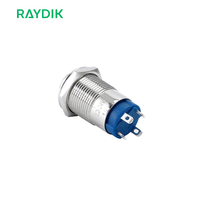 Miniatur Sakelar Tombol Tekan Tahan Air Miniatur Tipe Grendel/Mati Sesaat, Kustom Tinggi 12Mm