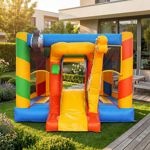 Château gonflable WINSUN populaire, ignifuge et imperméable, en PVC, avec motifs d'animaux, pour fêtes, carnavals et événements scolaires - Product Image 1