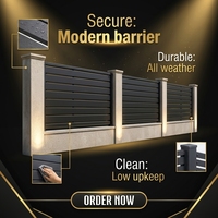 Panneau de clôture murale moderne en aluminium avec design résistant aux intempéries pour jardin, balcon, villa, cour