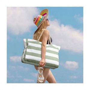 Grand sac de plage imperméable avec fermeture éclair, résistant au sable, sac de piscine pour femmes - Product Image 4