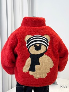 Veste polaire épaisse pour garçons, nouveau style hiver 2026, <span class=keywords><strong>manteau</strong></span> en coton doublé polaire à motif de dessin animé élégant pour enfants, veste en coton chaude pour - Product Image 2