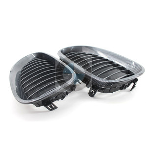 Parrilla Delantera de Fibra de Carbono para BMW Serie 5 E60 E61, Pieza de Mejora de Plástico ABS para Reequipamiento, Modelo A E60 TW - Product Image 2