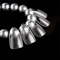 NADECO Vente en gros Mat à l'intérieur, facile à coller court Stiletto Sharpe Nail Tips, Artificial French Design,240 Pcs/boîte