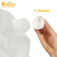 Doypack en plastique à impression personnalisée 1 gallon 3l 5l sac d'eau potable de 10 litres de stockage pliable transparent de randonnée avec bec verseur