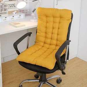 Cojín de asiento y respaldo grueso integrado para silla de oficina, cojín para sentarse durante mucho tiempo, para estudiantes, para todas las estaciones, color sólido - Product Image 1