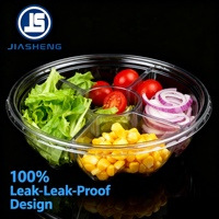 4 Compartiment Food Grade Huisdier Wegwerp Transparante Plastic Fruit Salade Container