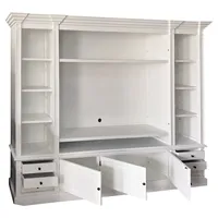 Venta Directa de Fábrica, Mueble para TV Grande Blanco para Dormitorio y Sala de Estar, Tamaño Personalizado, Consola para TV con Múltiples Espacios de Almacenamiento para Muebles Modernos