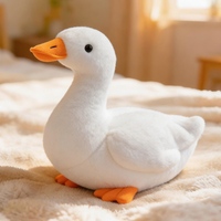 Peluches de canard réalistes et mignonnes en blanc et jaune, douces et moelleuses, parfaites comme cadeaux, décorations de bureau ou compagnons confortables