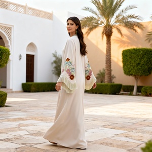 Nouvelle robe longue modeste de style Dubaï, en tissu de haute qualité, avec des paillettes, abaya pour femmes musulmanes, fournisseur - Product Image 4