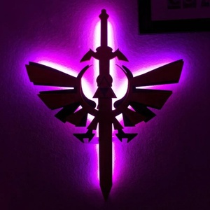 Lámpara de Pared LED 3D de <span class=keywords><strong>Anime</strong></span> <span class=keywords><strong>Zelda</strong></span>, Diseño de Espada, Luz Nocturna para Dormitorio Infantil, 16 Colores, Control Remoto, Decorativa, de Plástico para Colgar en la Pared - Product Image 3