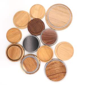 Tasse en bambou sculptée sur mesure avec amour Style cuisine vaisselle sous-verre tasse couvercle produits en bois - Product Image 1