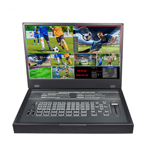 Devicewell Portable 15.6inch 6-Channel Multiview HD Video Switcher