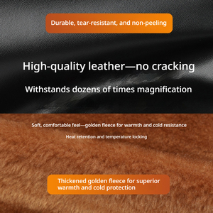 <span class=keywords><strong>Pantaloni</strong></span> da Lavoro Invernali in Pelle PU Foderati in Pile per <span class=keywords><strong>Uomo</strong></span>, Vendita Diretta dalla Fabbrica - Product Image 5