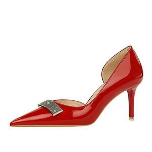 Talons hauts de banquet de style européen et américain, chaussures de luxe légères pour femmes, nœud pointu en satin à <span class=keywords><strong>bouche</strong></span> peu profonde - Product Image 2