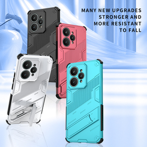 Hibrid TPU PC darbeye telefon kılıfı braketi standı tutucu ile arka kapak kılıf için OPPO <span class=keywords><strong>Realme</strong></span> 15 5G cep telefonu kılıfları telefon kılıfı s - Product Image 2