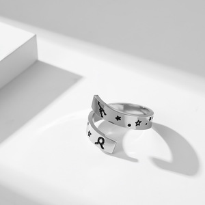 Anillo Unisex de Acero de Titanio Ajustable con Constelación, Joyería Minimalista de Moda, Regalo - Product Image 3