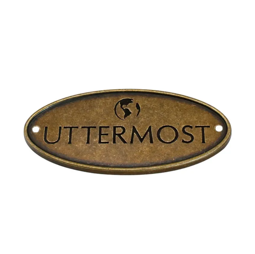 Retro nostalgic high-quality brand logo custom copper label