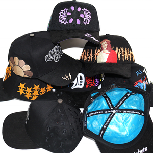 HBA54 最高品質 フルカスタムスタイル 5パネル ベラキャップ 野球帽 カスタム刺繍ロゴ スエード スポーツ メンズキャップ ロゴ付き - Product Image 1