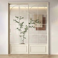 Porte coulissante en acier à rupture de pont thermique, double vitrage, cadre isolé, insonorisée, étanche, pour supermarchés français, villas résidentielles