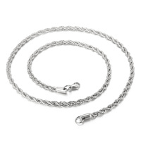 Vente en gros de bijoux de mode raffinés collier Viking personnalisé chaîne corde torsadée en acier inoxydable doré pour cadeau Hip Hop