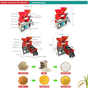 200-1000 kg/saat ticari tahıl değirmeni pirinç mısır değirmeni makine otomatik mini pirinç değirmeni pirinç freze makineleri - Product Image 2