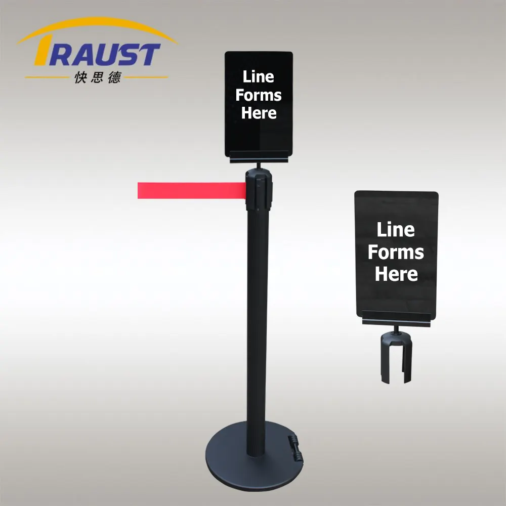 Traust crowd control standing a4 stanchion acrylic frame sign holder