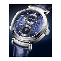 Montres mécaniques automatiques en acier, design et fabrication usine, avec affichage des phases solaires et lunaires et 24 heures, pour marque privée