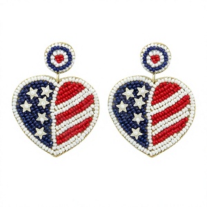Pendientes de Perlas con Diseño Floral Bohemio, Joyería de Moda para Mujer, Pendientes de Resina Acrílica Azul, Amarillo y Blanco para Fiesta - Product Image 4