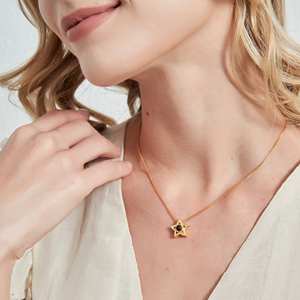 สร้อยคอจี้รูปดาวสำหรับเพื่อนที่ดีที่สุดสร้อยคอเพทายรูปดาวสำหรับเป็นของขวัญ - Product Image 2