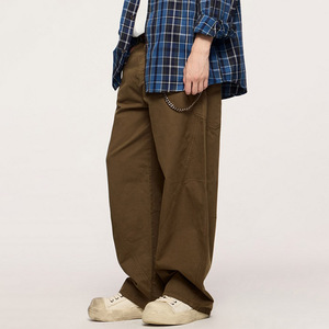 Nuovo abbigliamento da strada <span class=keywords><strong>pantaloni</strong></span> Cargo personalizzati oversize da <span class=keywords><strong>uomo</strong></span> in tinta unita <span class=keywords><strong>pantaloni</strong></span> da paracadute in cotone Mid Flat <span class=keywords><strong>pantaloni</strong></span> larghi larghi - Product Image 3