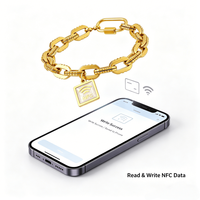 Pulsera NFC de Acero Inoxidable para Tarjetas de Visita Digitales, Sin Carga, Control de Acceso RFID Inteligente, Brazalete Personalizado, Regalo para Festivales