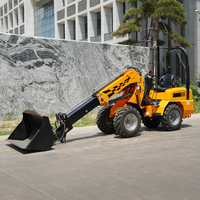Chargeuse sur pneus compacte facile à utiliser, 4x4, pour chantier, avec godet, hydraulique, diesel, télescopique