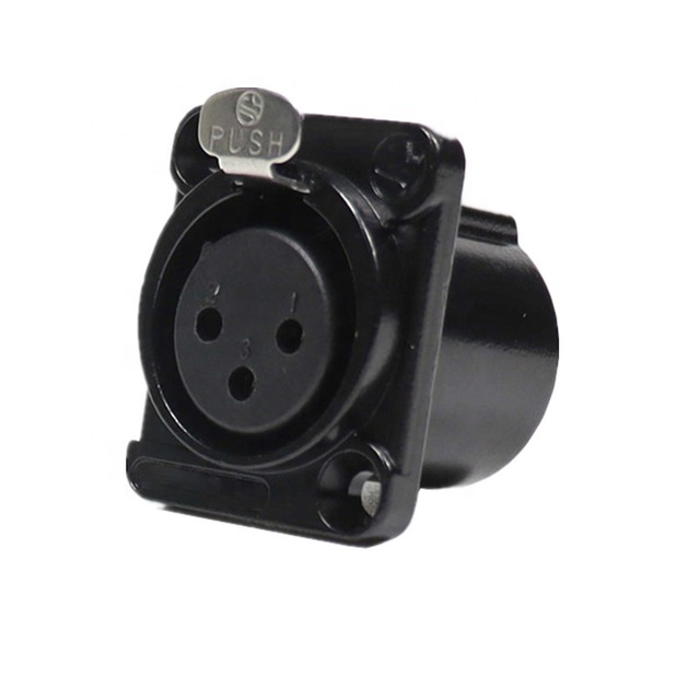 Factory Sale Metal Male Female 3Pin XLR Audio Connector IP65 Microphone Plug Panel Mount Socket