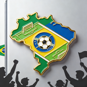 Aimant de réfrigérateur personnalisé pour terrain de football, aimant de réfrigérateur souvenir officiel de la Coupe du monde 2026, cadeau du Brésil - Product Image 2