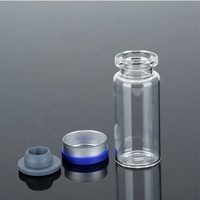 Flacon en verre transparent de 10 ml vide avec bouchons en caoutchouc et en aluminium