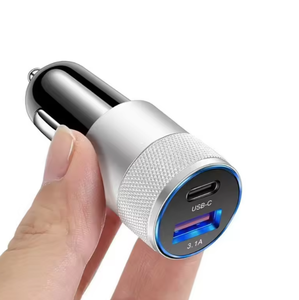 Рекламный пользовательский USB PD 3.1A алюминиевая быстрая зарядка автомобильное зарядное устройство 5V/1A Type-C супер быстрая зарядка для мобильных телефонов автомобилей LED QC2.0 - Product Image 5