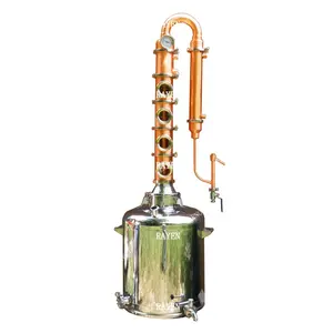 Aço inoxidável licor doméstico de cobre uísque vinho gin vodka aguardente alembic mini 50l casa moonshine álcool ainda destilação