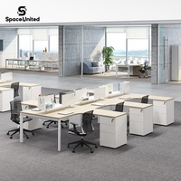 Meubles de bureau de style médiéval SpaceUnited, poste de travail en acier, bureau avec rangement