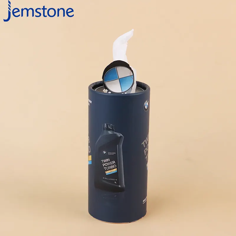 Tabung kertas ramah lingkungan daur ulang kemasan tabung kertas silinder tisu wajah portabel untuk tisu mobil
