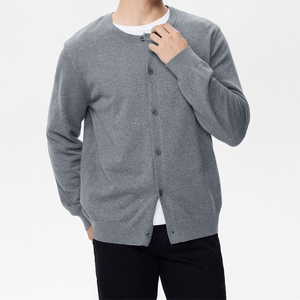 <span class=keywords><strong>Cardigan</strong></span> in Maglia <span class=keywords><strong>Grigio</strong></span> Personalizzato per <span class=keywords><strong>Uomo</strong></span>, Casual ed Elegante - Product Image 1