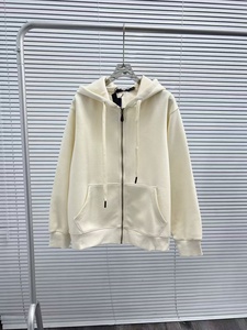 Bán Buôn Thêu Logo Chất Lượng Hàng Đầu Tinh Khiết Bông Mùa Xuân Và Mùa Thu Cao cấp Người Đàn Ông Và Phụ Nữ Dây Kéo Lỏng Áo Khoác Giản Dị - Product Image 4