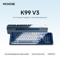 Clavier mécanique MCHOSE K99 V3 - 98 touches RGB sans fil/USB 2,4 GHz, touches programmables, interrupteurs Kailh pour jeux, bureau, ordinateurs portables, USB