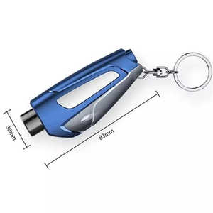Marteau de sécurité portable en gros pour briser les vitres de voiture, outil d'évasion et de sauvetage, coupe-ceinture, porte-clés - Product Image 2